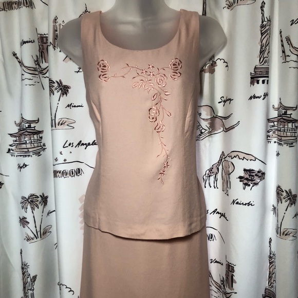 Vintage Stephen Peters Summer Suit Pink Sz 14 - Picture 2 of 16